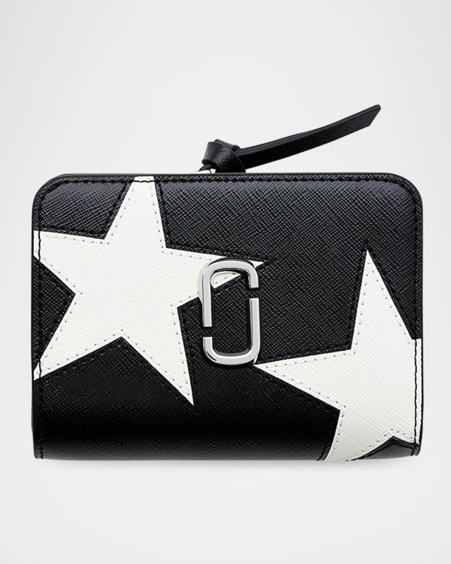 The Mini Star Coated Canvas Compact Wallet